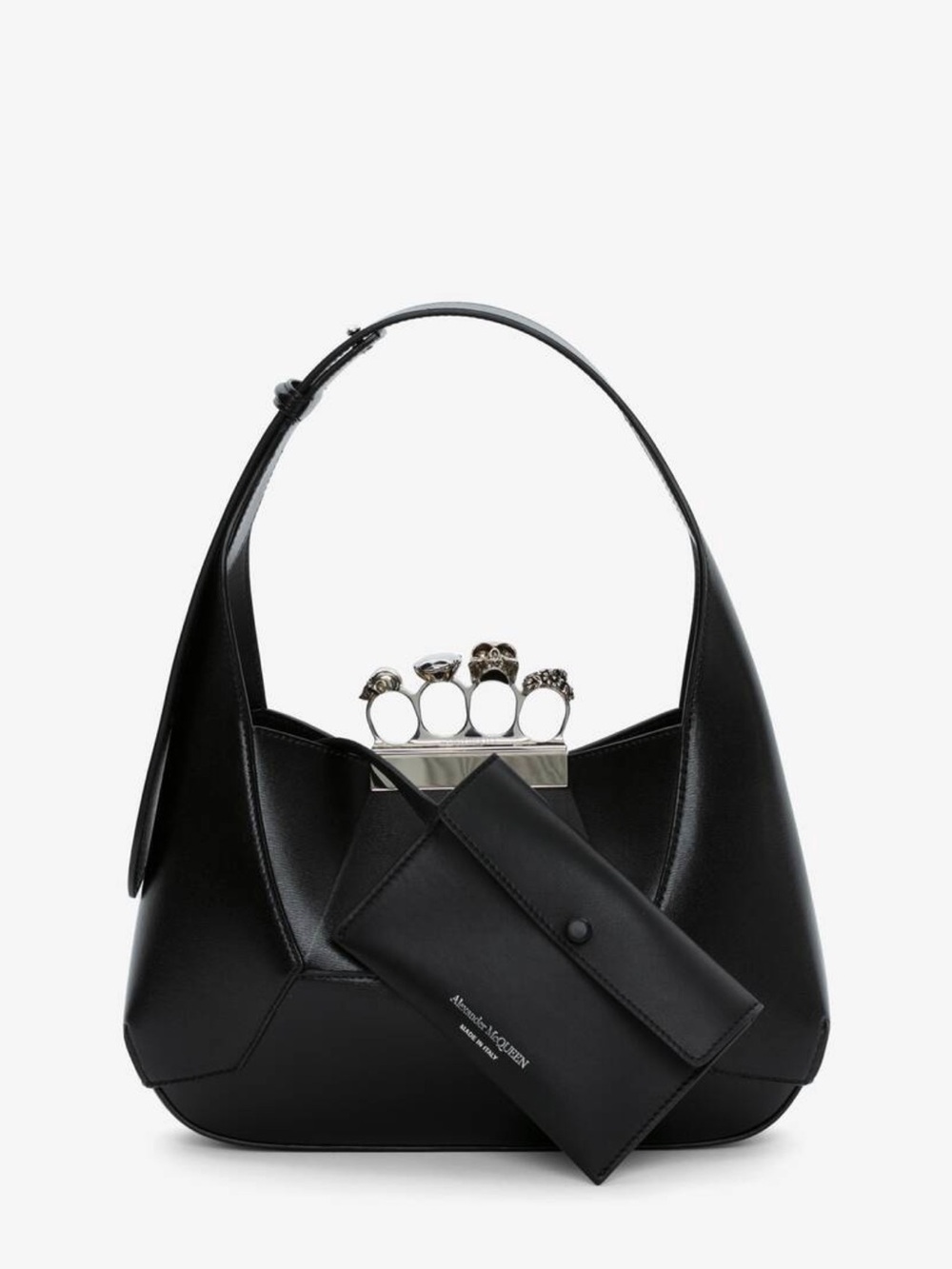 ALEXANDER MCQUEEN ‘The Jewelled Hobo Bag’ in Black - Picture 4 of 12